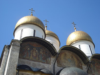 Detalle de la iglesia de la Asunción del Kremlin (tercera edad de oro).