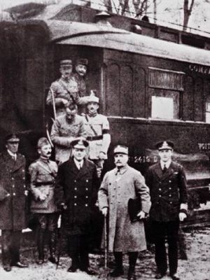 Foto tomada tras el armisticio de Compiègne.